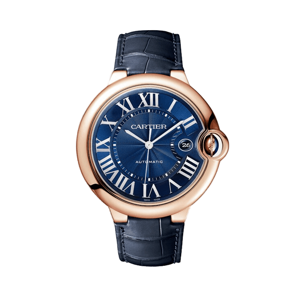 Cartier Ballon Bleu Large Blue Leather 42mm