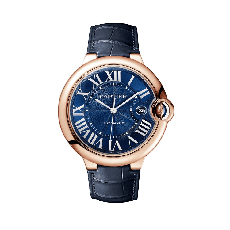Cartier Ballon Bleu Large Blue Leather 42mm - Image 1