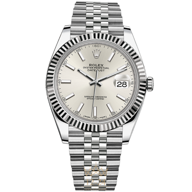 Rolex Datejust Silver Steel 41mm - Image 1