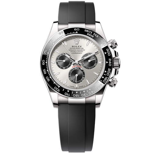 "Ghost" Rolex Daytona Silver Rubber 40mm