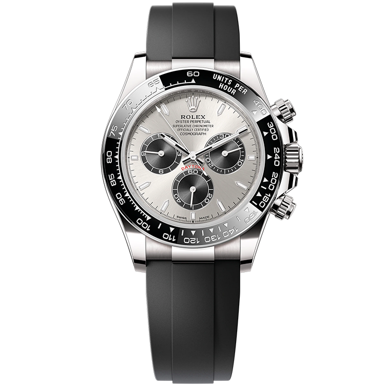 "Ghost" Rolex Daytona Silver Rubber 40mm - Image 1