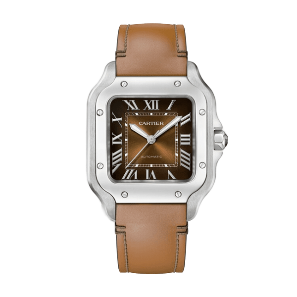 Cartier Montre Santos Chocolate Leather 35.1mm