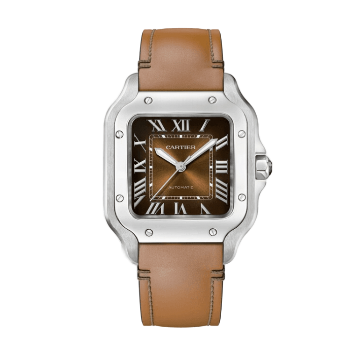 Cartier Montre Santos Chocolate Leather 35.1mm - Image 1