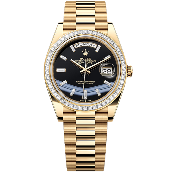 Rolex Day-Date Black Yellow Gold 40mm