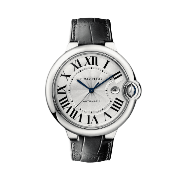 Cartier Ballon Bleu Large Silver Leather 42mm - Image 1