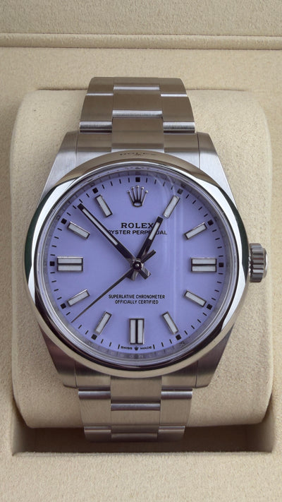 New 2026 Rolex Oyster Perpetual 41 Lavender 134300 (Watch,Card,Box & Booklets)
