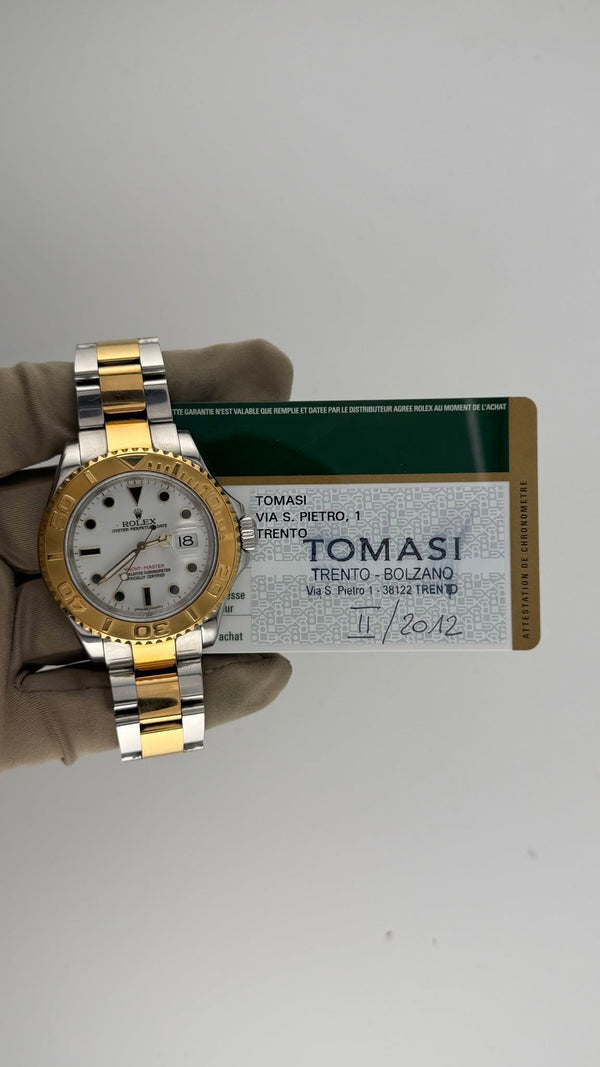 2012 Rolex Yacht-Master White Dial 16623 (Watch,Box,card & Booklets)
