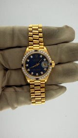 Rolex Date-Just 26 Purple faded DMD Dial and Blue DMD Bezel 69088 (Watch, Box & Booklets) - Thumb 2