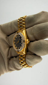 Rolex Date-Just 26 Purple faded DMD Dial and Blue DMD Bezel 69088 (Watch, Box & Booklets) - Thumb 3