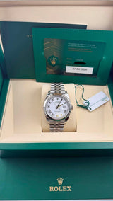 2026 Rolex Date-Just 41 White Roman Dial 126334 (Watch, Card, WT, Box & Booklets) - Thumb 1