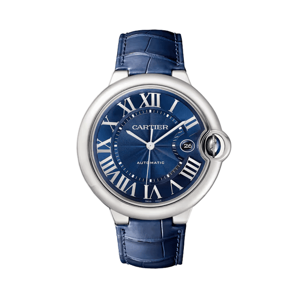 Cartier Ballon Bleu Large Blue Leather 42mm