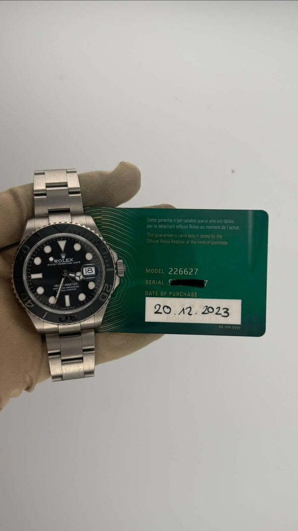 2023 Rolex Yacht-Master Black Dial 226627 (Watch,Box,Card, & Papers,)