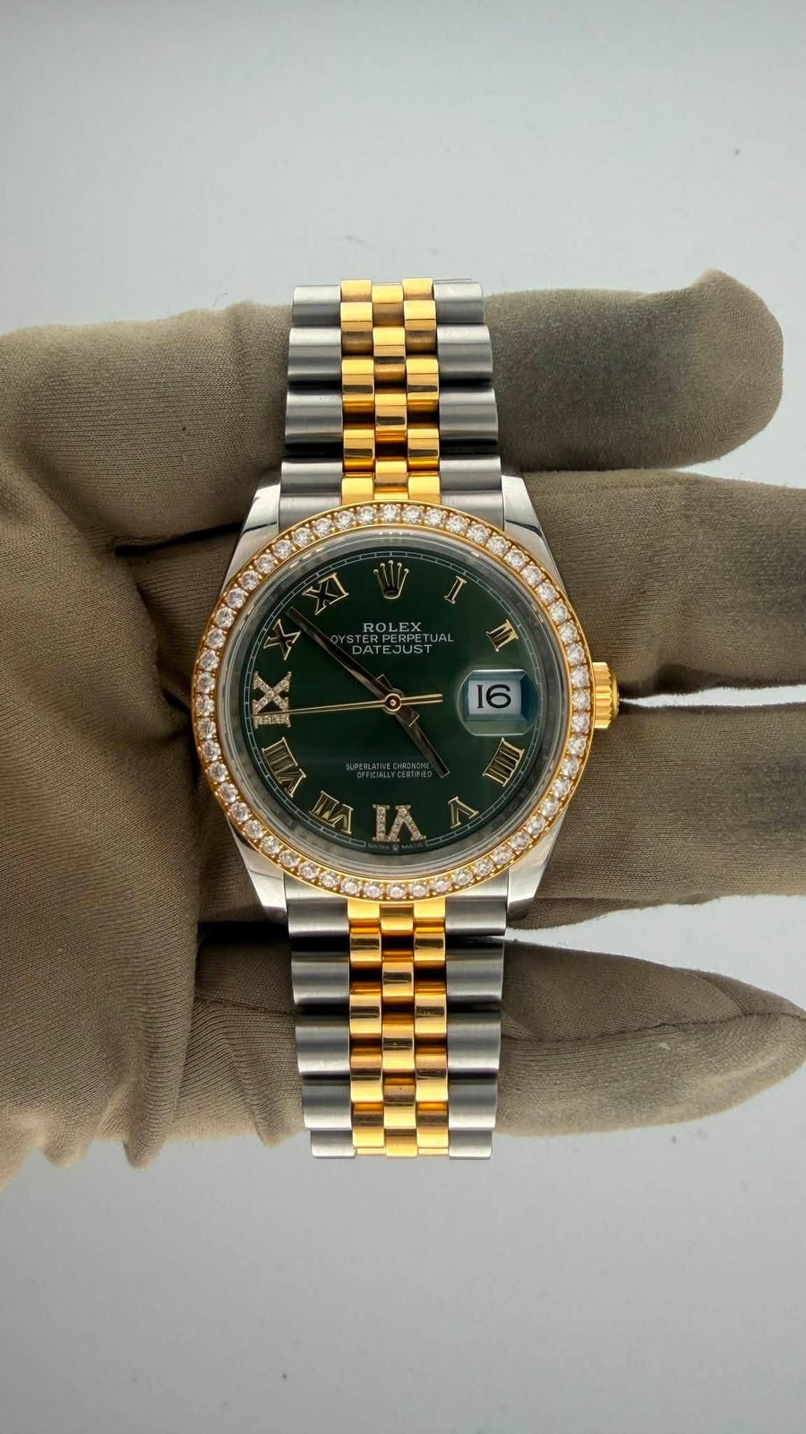 2026 Rolex Date-Just 36 Two Tone Green Roman Dial 126283RBR (Watch,Card,WT Box & Booklets) - Image 3