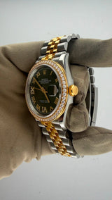 2026 Rolex Date-Just 36 Two Tone Green Roman Dial 126283RBR (Watch,Card,WT Box & Booklets) - Thumb 4