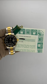 2000 Rolex Submariner Black Dial 16613 (Watch + Papers + WT) - Thumb 2