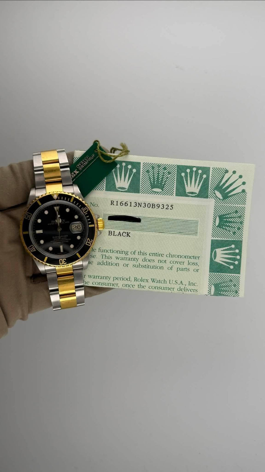 2000 Rolex Submariner Black Dial 16613 (Watch + Papers + WT) - Image 2
