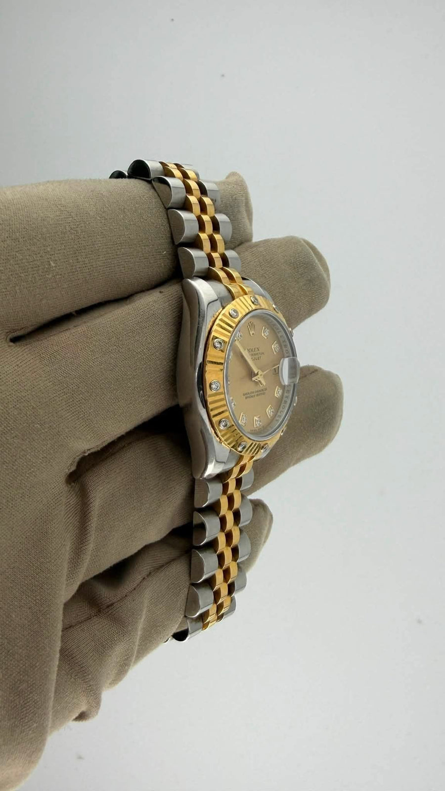 2006 Rolex Datejust 26 Champagne Diamond Dial & Bezel 179313 (Watch + Paper + WT) - Image 5