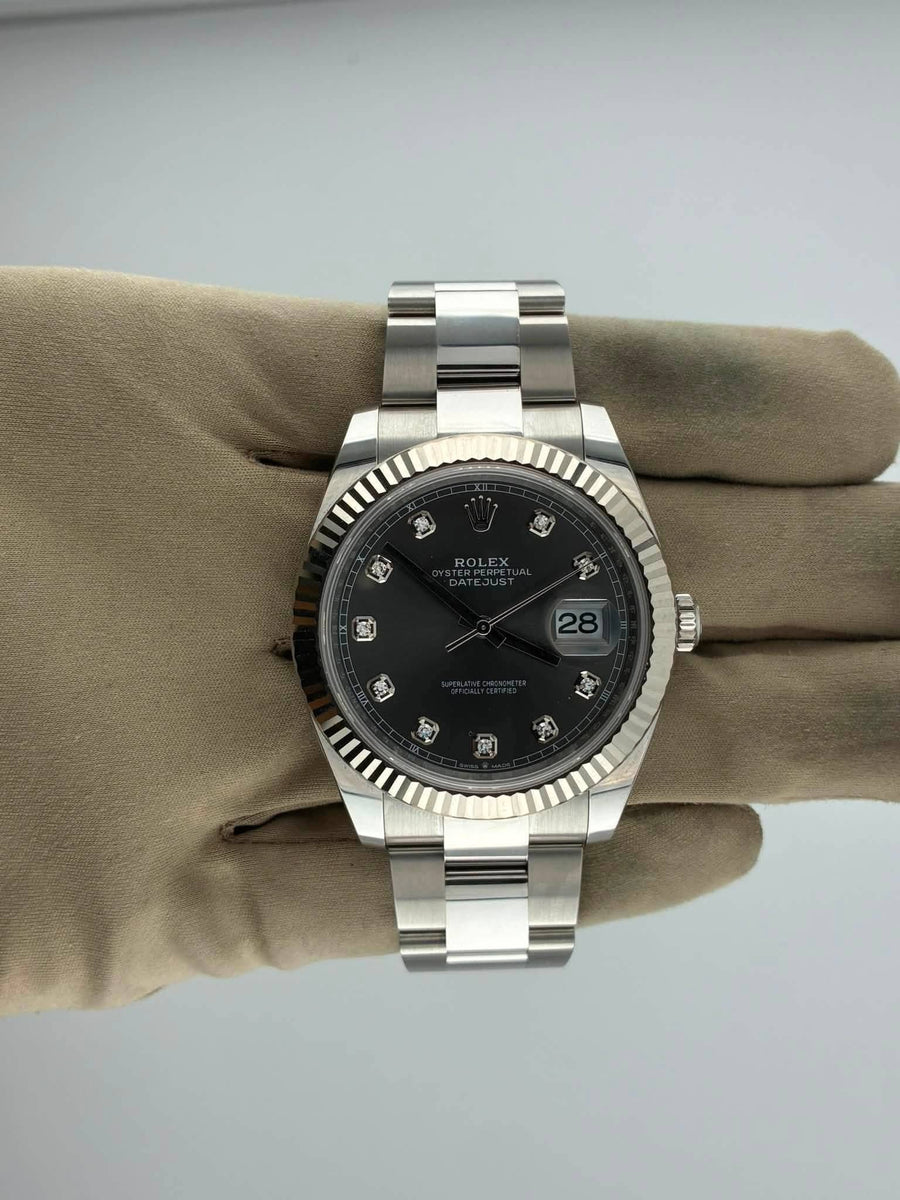2026 Rolex Datejust 41 Rhodium Diamond Dial 126334 (Watch + Card + WT) - Image 3