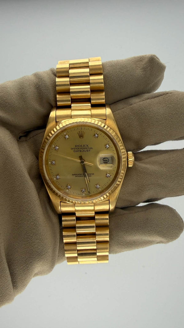 1985 Rolex Datejust 36 16018 (Watch Only — Non-Original Bracelet & Dial)