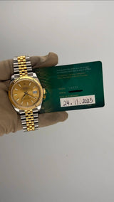 2025 Rolex Datejust 41 Champagne Stick Dial 126333 (Watch + Card) - Thumb 2