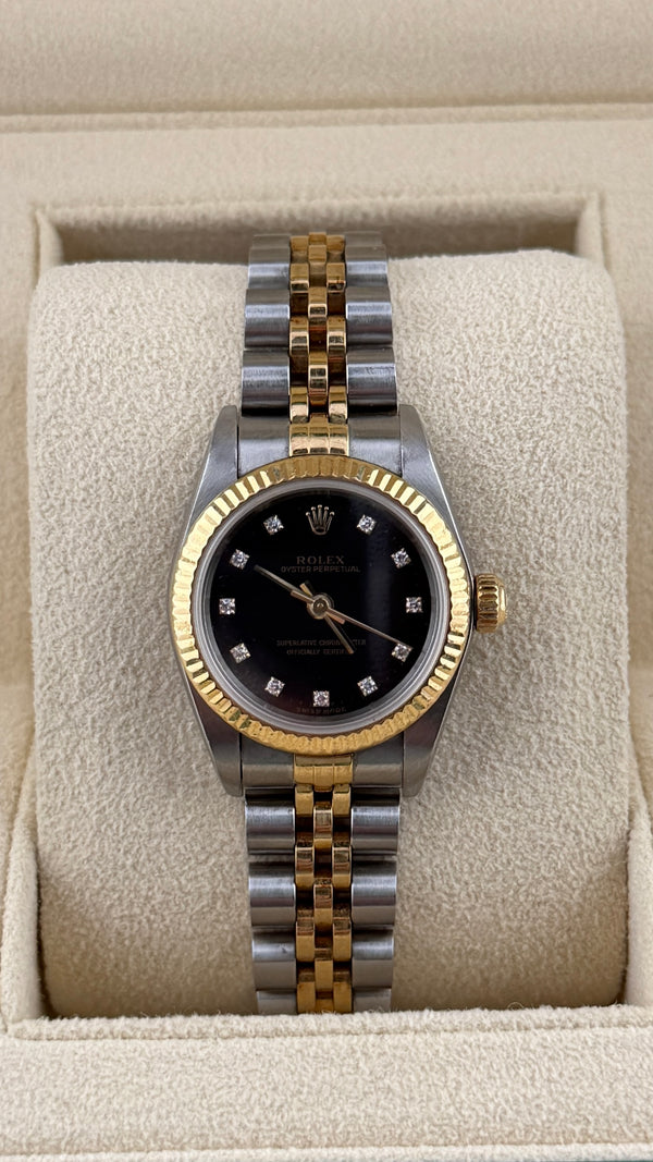 2006 Rolex OP 26 Diamond Dial 76193 (Watch, Papers & Box)