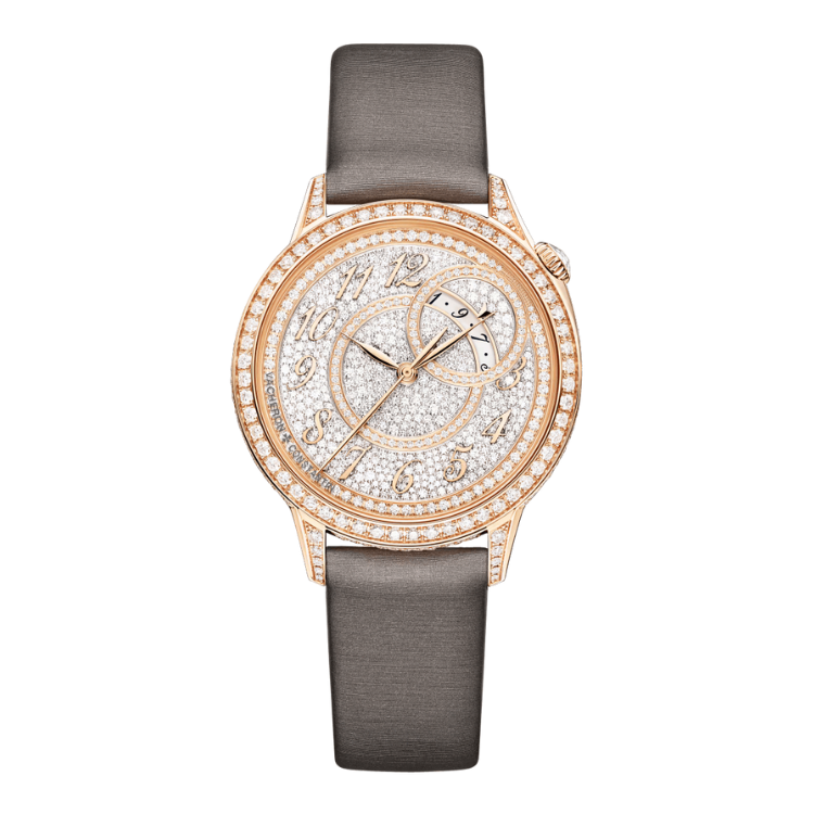 Vacheron Constantin Égérie Moon Phase Diamond Pave Alligator Leather 35mm - Image 1
