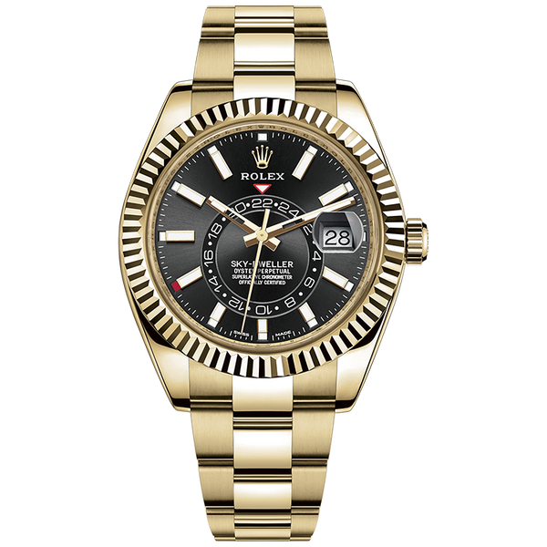 Rolex Sky-Dweller Black Yellow Gold 42mm