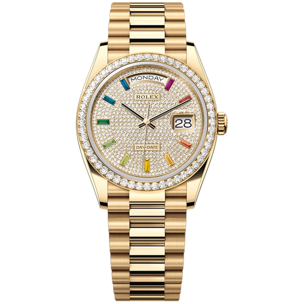 Rolex Day-Date Diamond Pave Yellow Gold 36mm