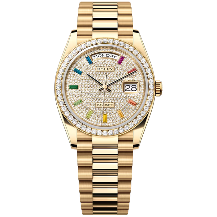 Rolex Day-Date Diamond Pave Yellow Gold 36mm - Image 1