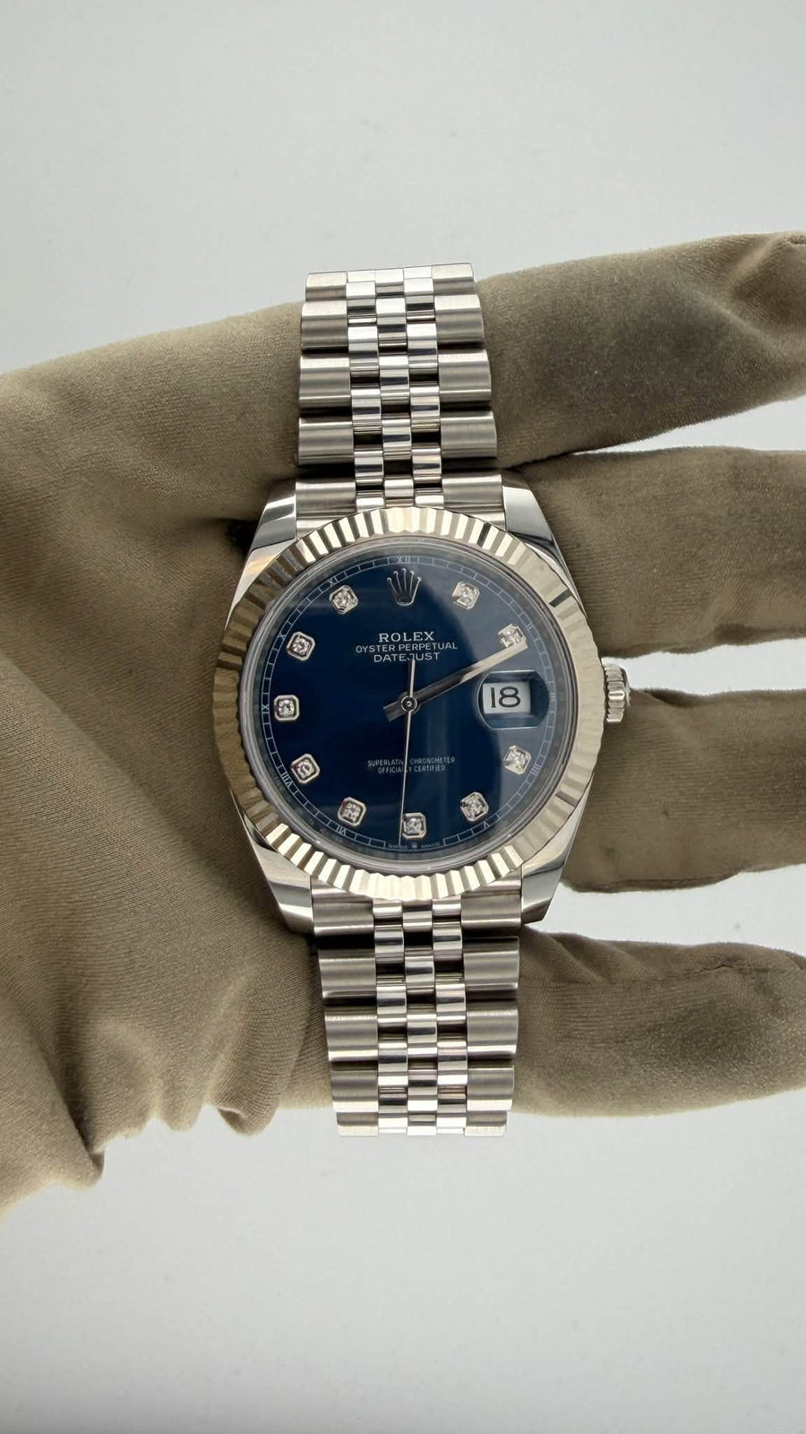 2020 Rolex Datejust Blue Diamond Dial 126334 - Image 3