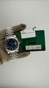 2020 Rolex Datejust Blue Diamond Dial 126334 - Thumb 2