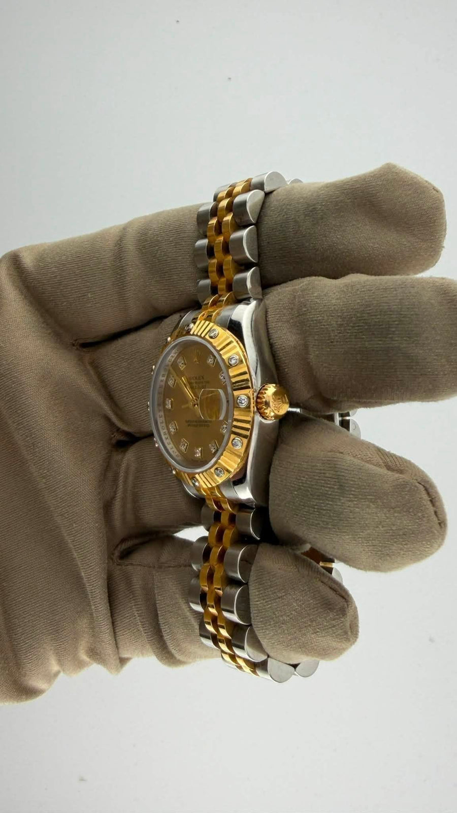 2006 Rolex Datejust 26 Champagne Diamond Dial & Bezel 179313 (Watch + Paper + WT) - Image 4