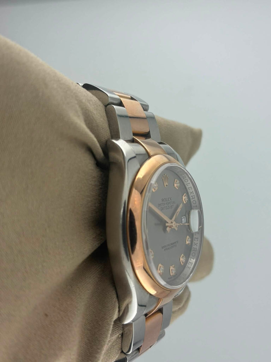 2005 Rolex Datejust 36 Grey Diamond Dial 116201 (Watch + Paper + WT) - Image 5