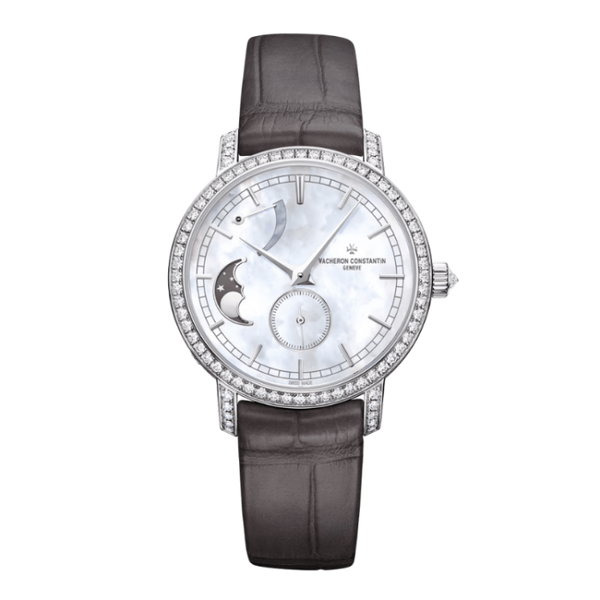 Vacheron Constantin Traditionnelle Moon Phase Mother of Pearl Alligator Leather 36mm