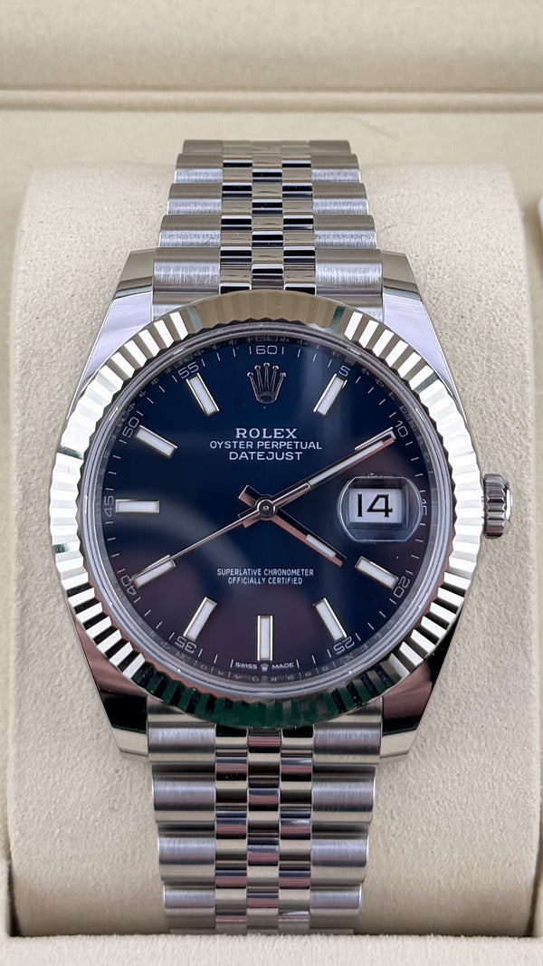2026 New Rolex Date-Just Blue stock Dial 126334 (Watch, Card & Box)