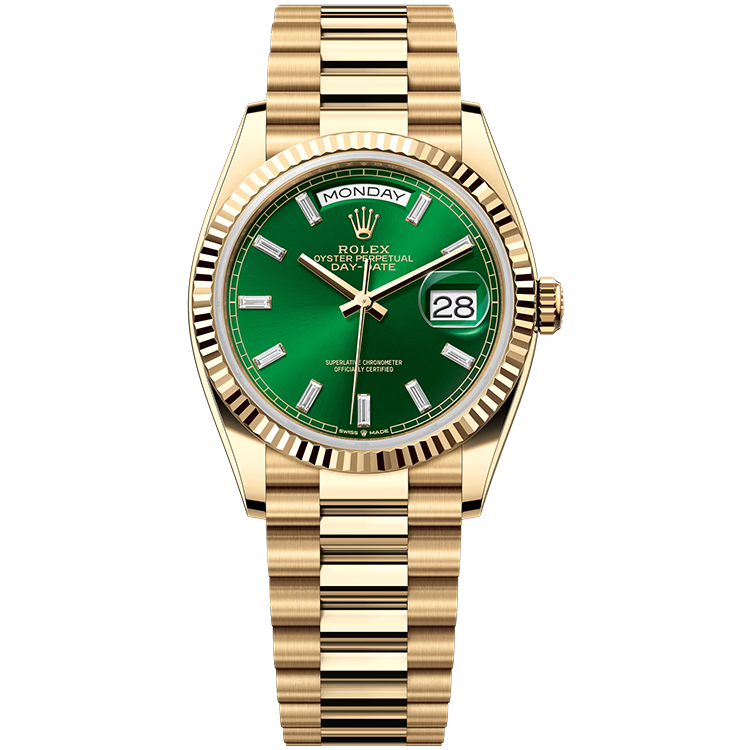 Rolex Day-Date Green Yellow Gold 36mm - Image 1