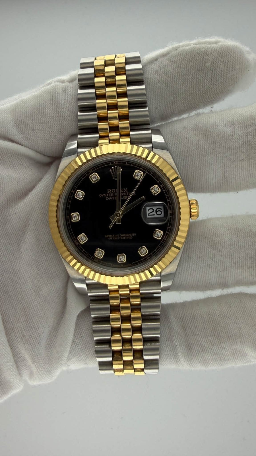 2022 Rolex Datejust Black Diamond Dial 126333 - Image 3