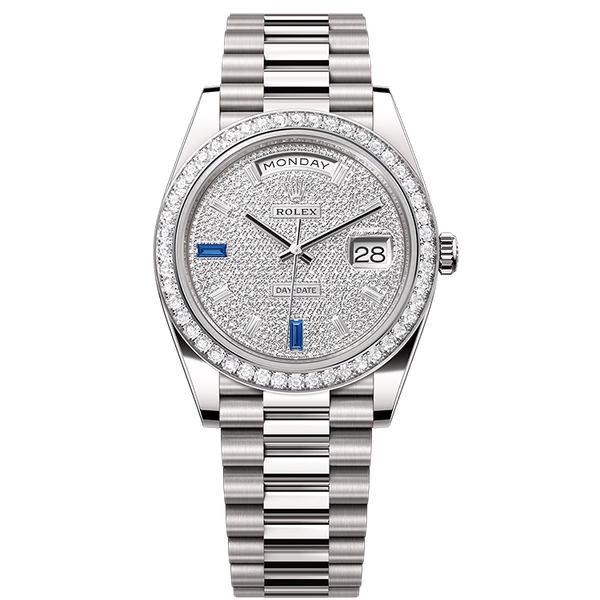 Rolex Day-Date Diamond Pave White Gold 40mm