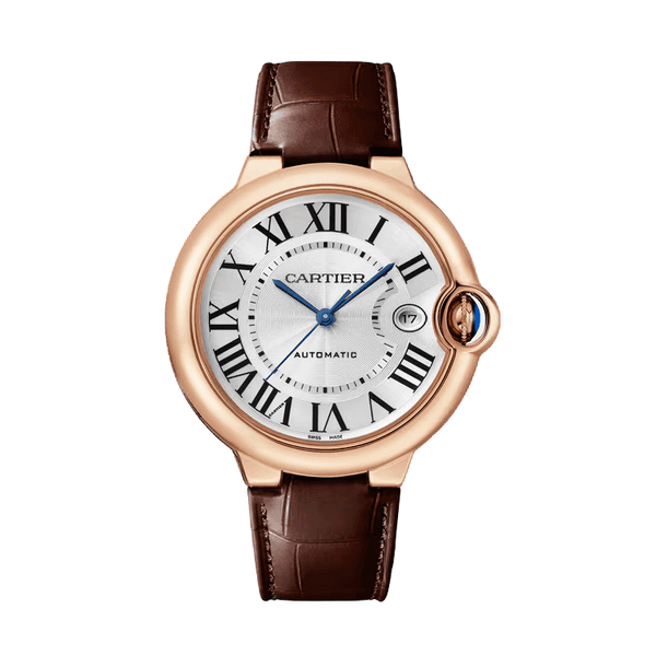 Cartier Ballon Bleu Large Silver Leather 40mm