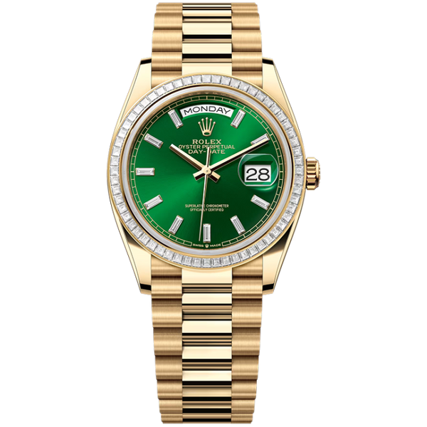 Rolex Day-Date Green Yellow Gold 36mm