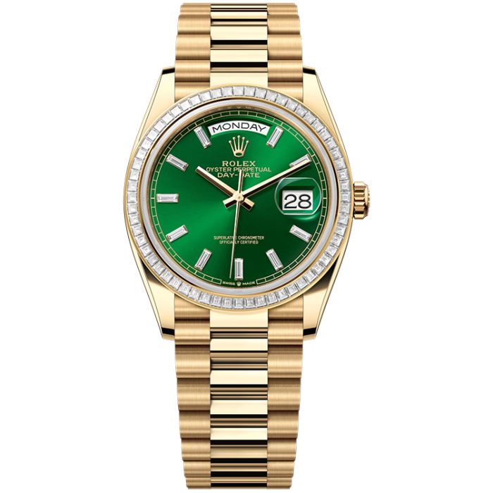 Rolex Day-Date Green Yellow Gold 36mm - Image 1