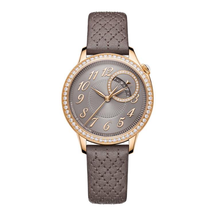 Vacheron Constantin Égérie Moon Phase Grey Leather 35mm - Image 1