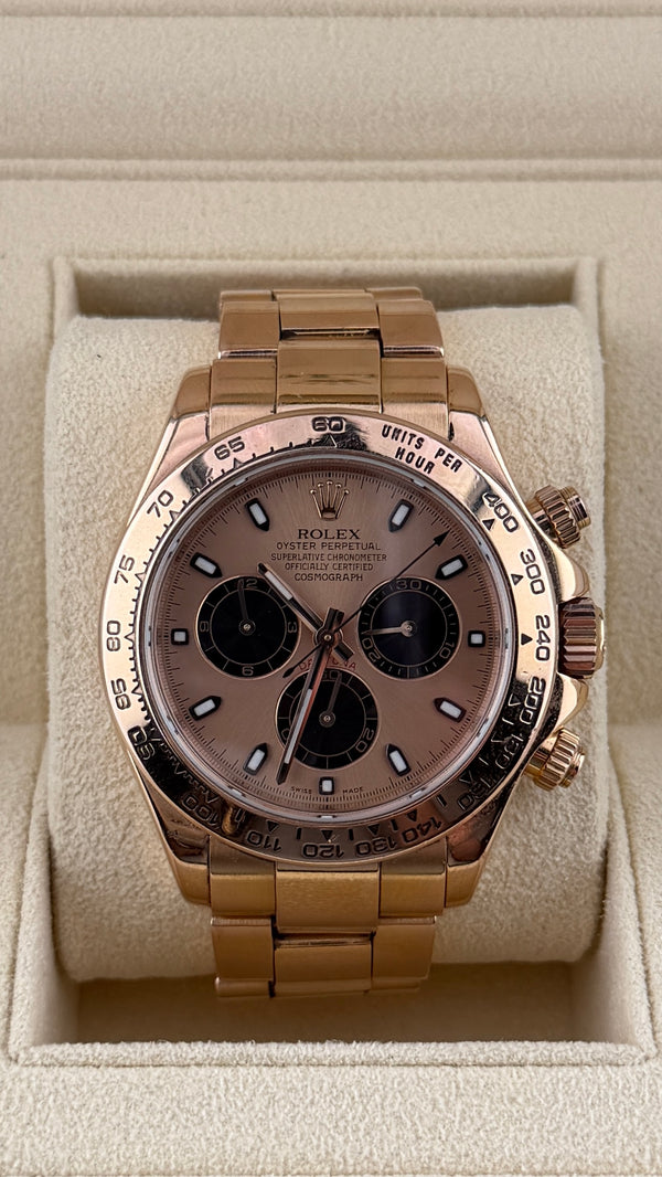 2012 Rolex Daytona Rose Gold Pikachu 116505 (Watch,Rsc,Card, Box)
