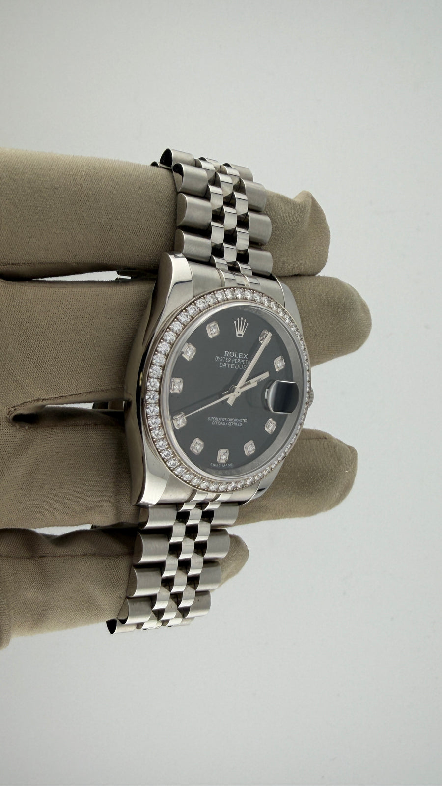 Rolex Date-Just 36 Black Diamond Bezel & Dial 116224 (Watch,Booklets & Box) - Image 4