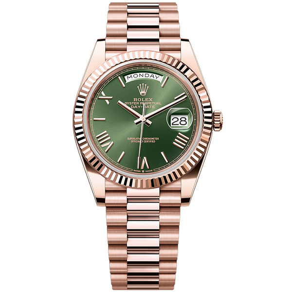Rolex Day-Date Green Rose Gold 40mm