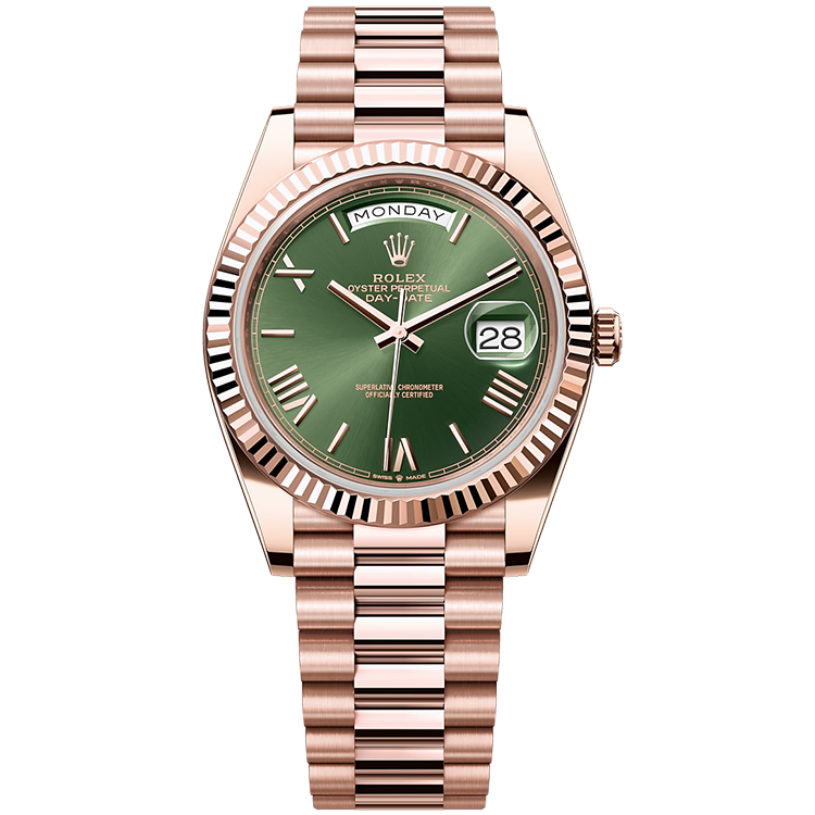 Rolex Day-Date Green Rose Gold 40mm - Image 1
