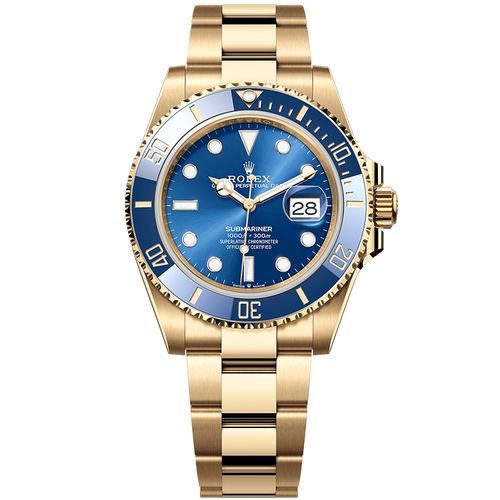 "Bluesy" Rolex Submariner Blue Yellow Gold 41mm