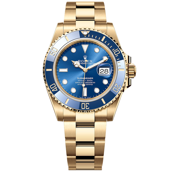 "Bluesy" Rolex Submariner Blue Yellow Gold 41mm