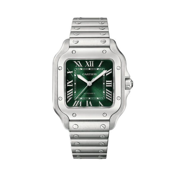 Cartier Santos De Cartier Green Steel 35.1mm
