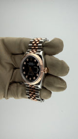 2022 Rolex Date-Just 36 Black Diamond Dial 126231 (Watch,Card, Box & Booklets) - Thumb 3